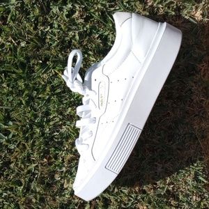 Adidas Sleek Super Sneaker White Gold 10